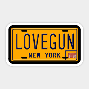 Love Gun License Plate Sticker